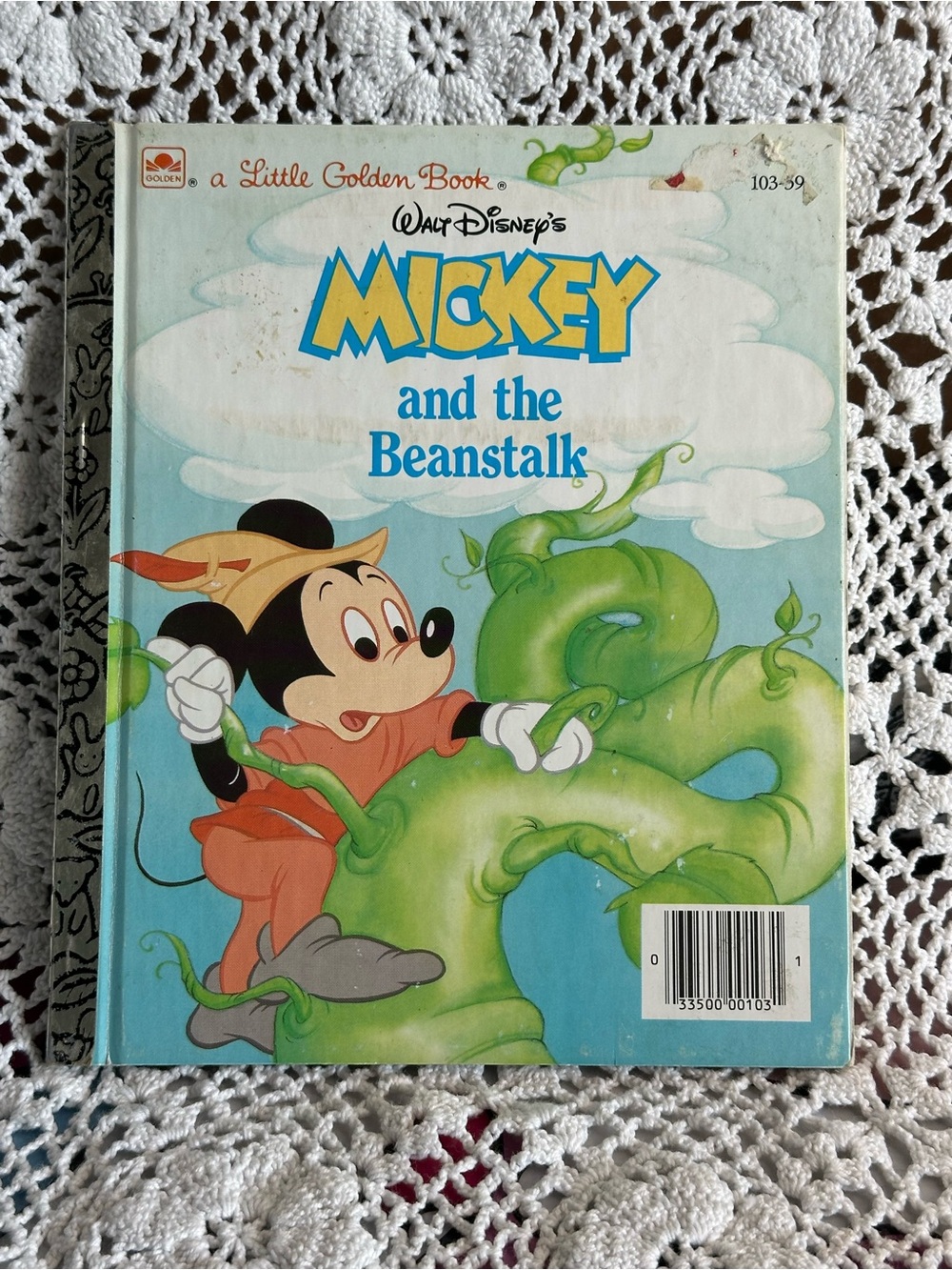 Vintage 1988 Walt Disney's Mickey and the Beanstalk - Little Golden Book